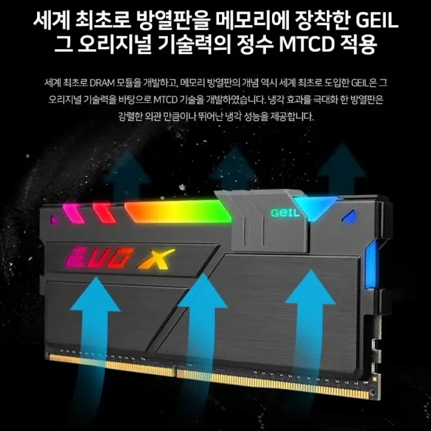 조명(RGB) Geil DDR4 16Gb 메모리카드 고급 커스텀