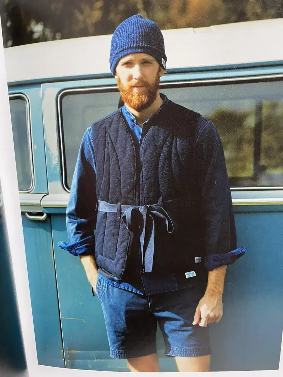 Neighborhood Hooded Indigo Padded Vest