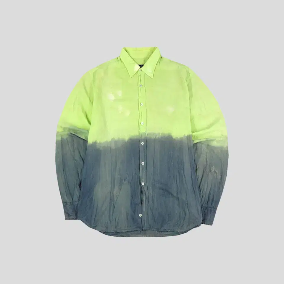 BAGUTTA Bagutta light green charcoal gray gradient tie-dye cotton1