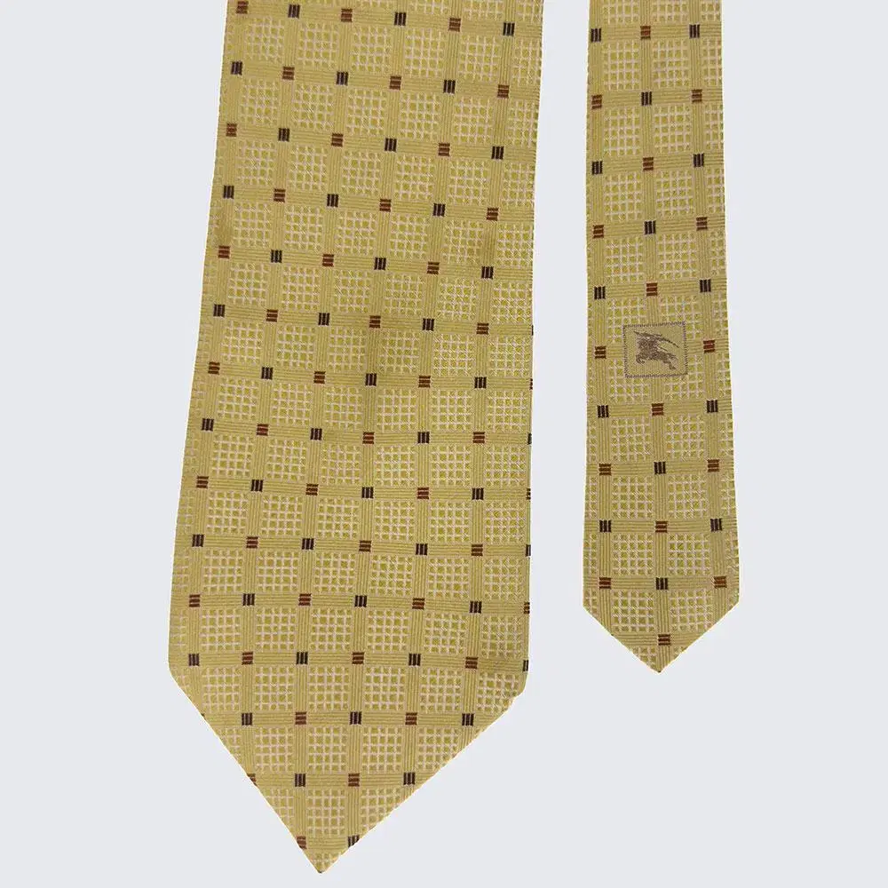 BURBERRY BURBERRY Check Pattern Tie Silk Vintage Classic (19712)