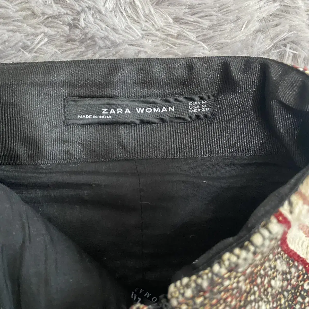 자라 zara 여자 트위드 미니스커트 M