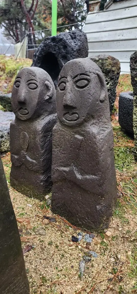 7 pairs of Jeju Island soapstone