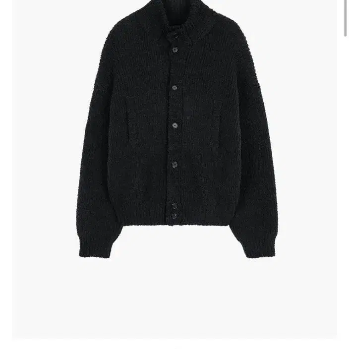 PRT___ - HIGHNECK POCKET CARDIGAN (BLACK