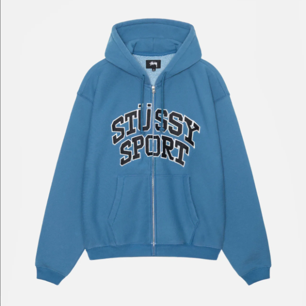 STUSSY 스투시 남자 스포츠 로고 지퍼 후드집업