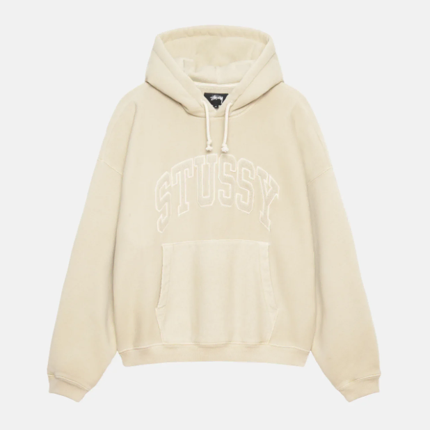 STUSSY 스투시 로고 자수 릴렉스드 후드티