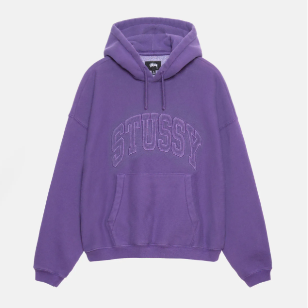 STUSSY 스투시 로고 자수 릴렉스드 후드티