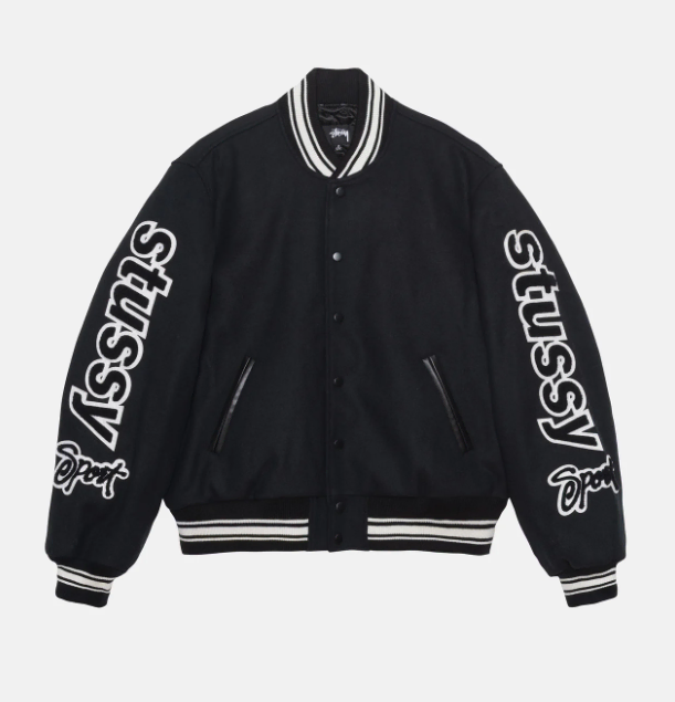 STUSSY 스투시 남녀공용 로고 바시티 자켓 점퍼