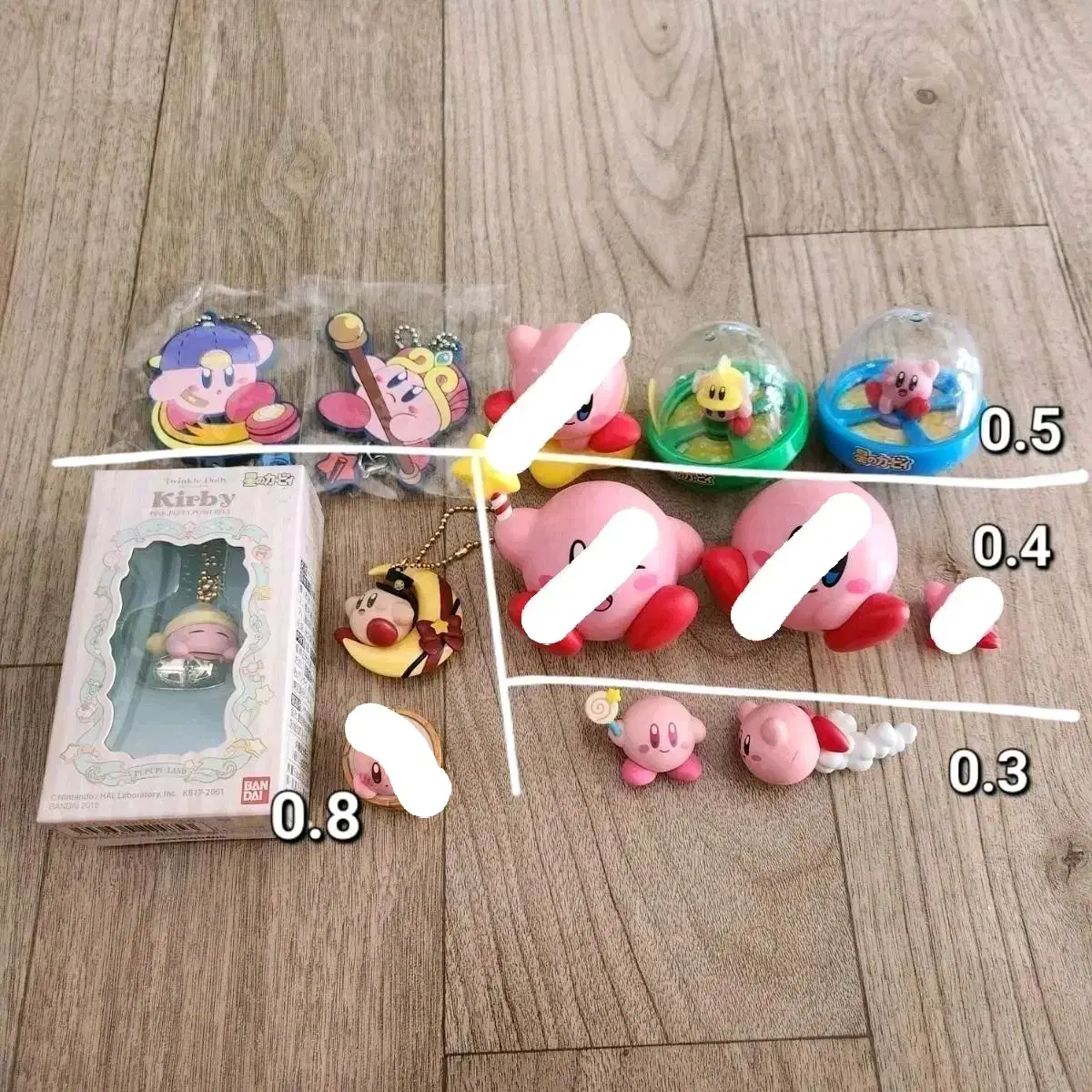 Kirby Figures of the Stars keyring Gacha