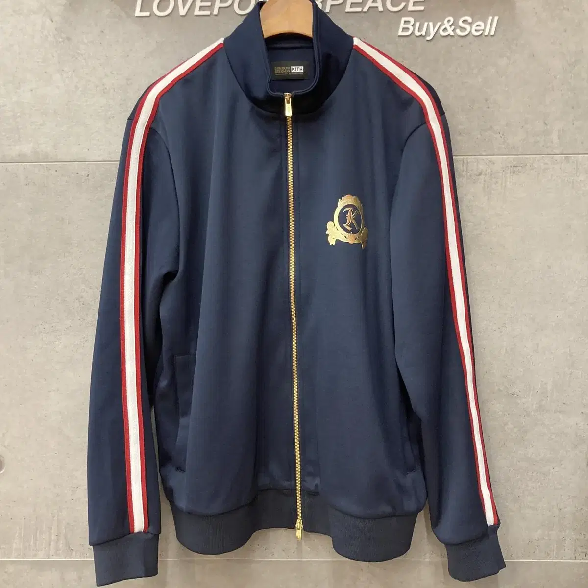 Key KITH Bergdorf Goodman Collaboration Jersey Jacket Navy-G010305