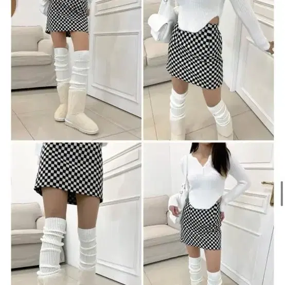 아쿠비클럽 winter chess mini skirts