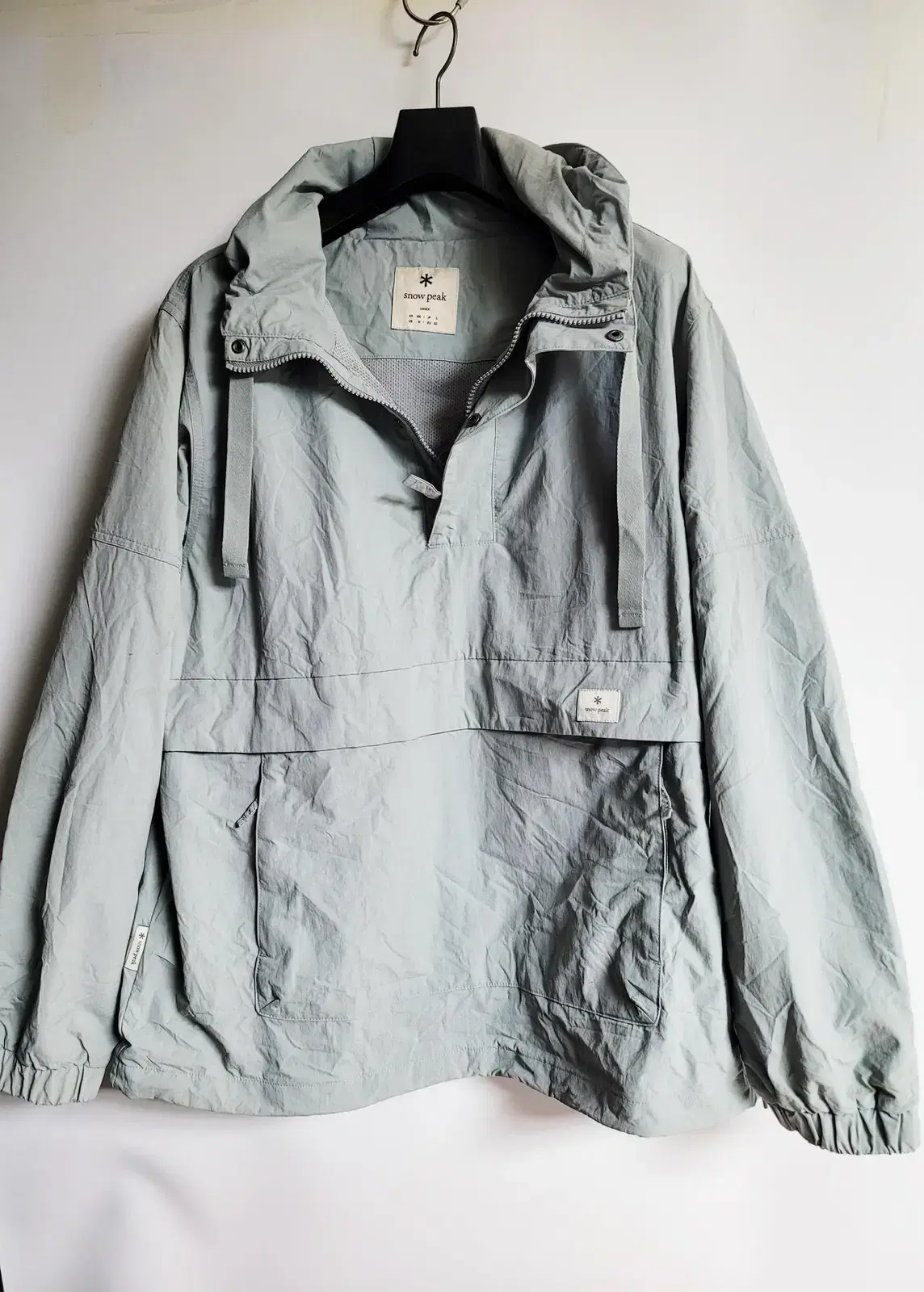 Snow Peak Camp Anorak Woven Windbreaker 100 Olive Light Khaki Pole1021/D