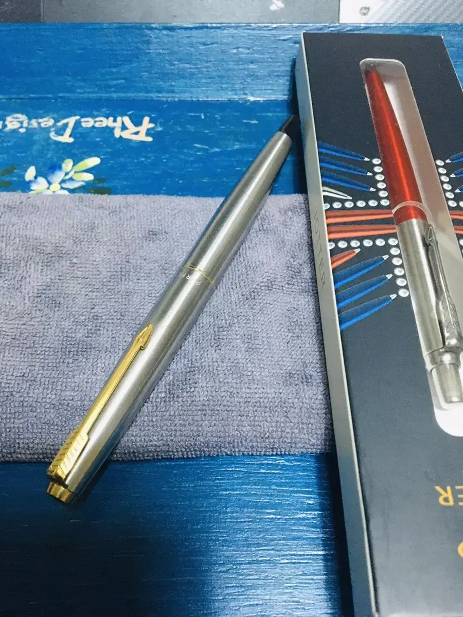 Parker 45 금촉 USA 만년필 + 볼펜 (미사용품) F