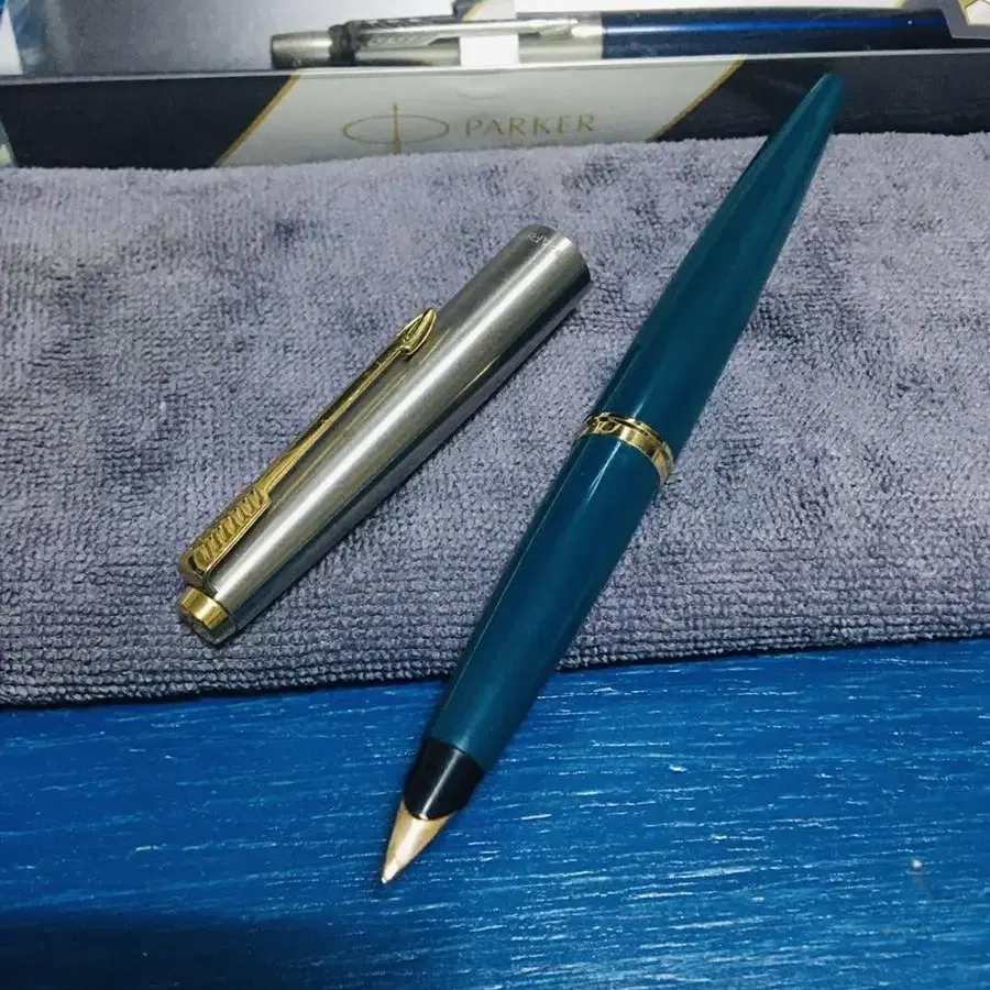 Parker 45 금촉 USA 만년필 + 볼펜 (미사용품) H