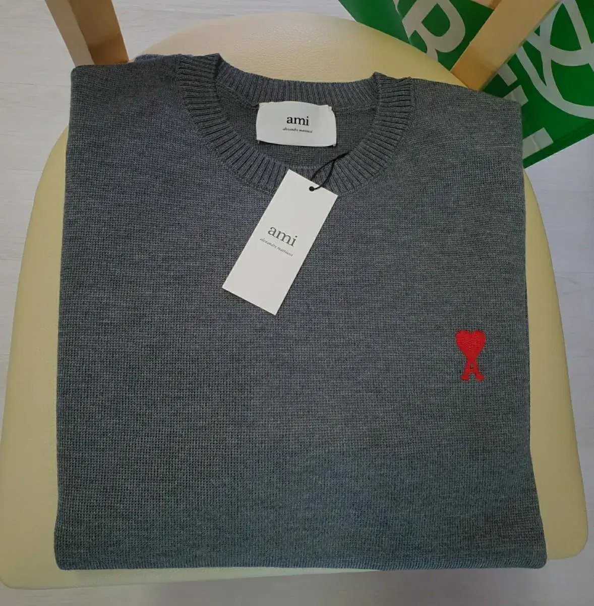 [ami] knit charcoal gray new items for sale