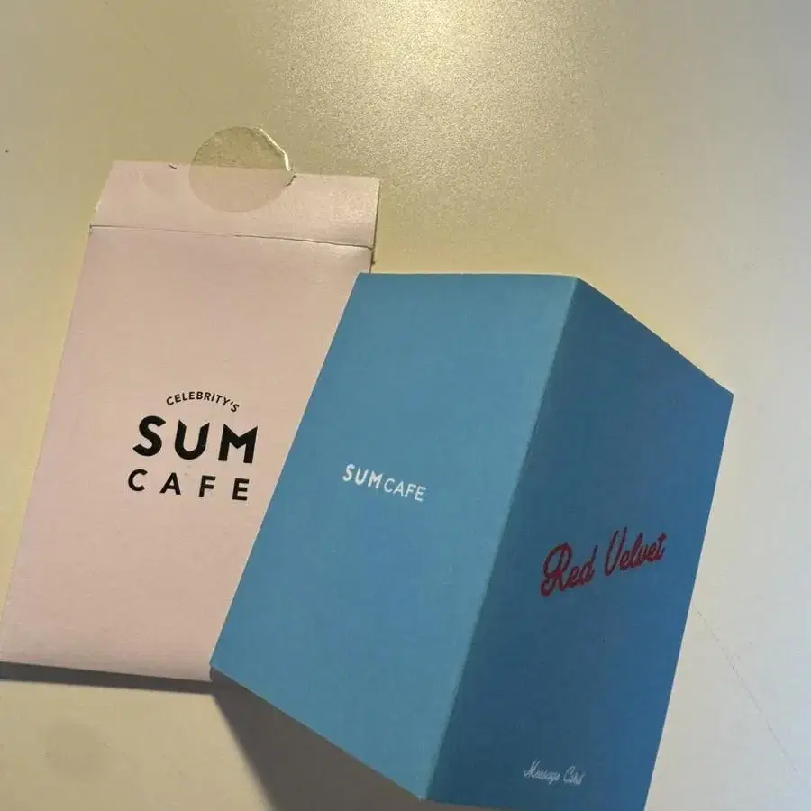 레드벨벳 아이린 sum cafe 메세지 카드