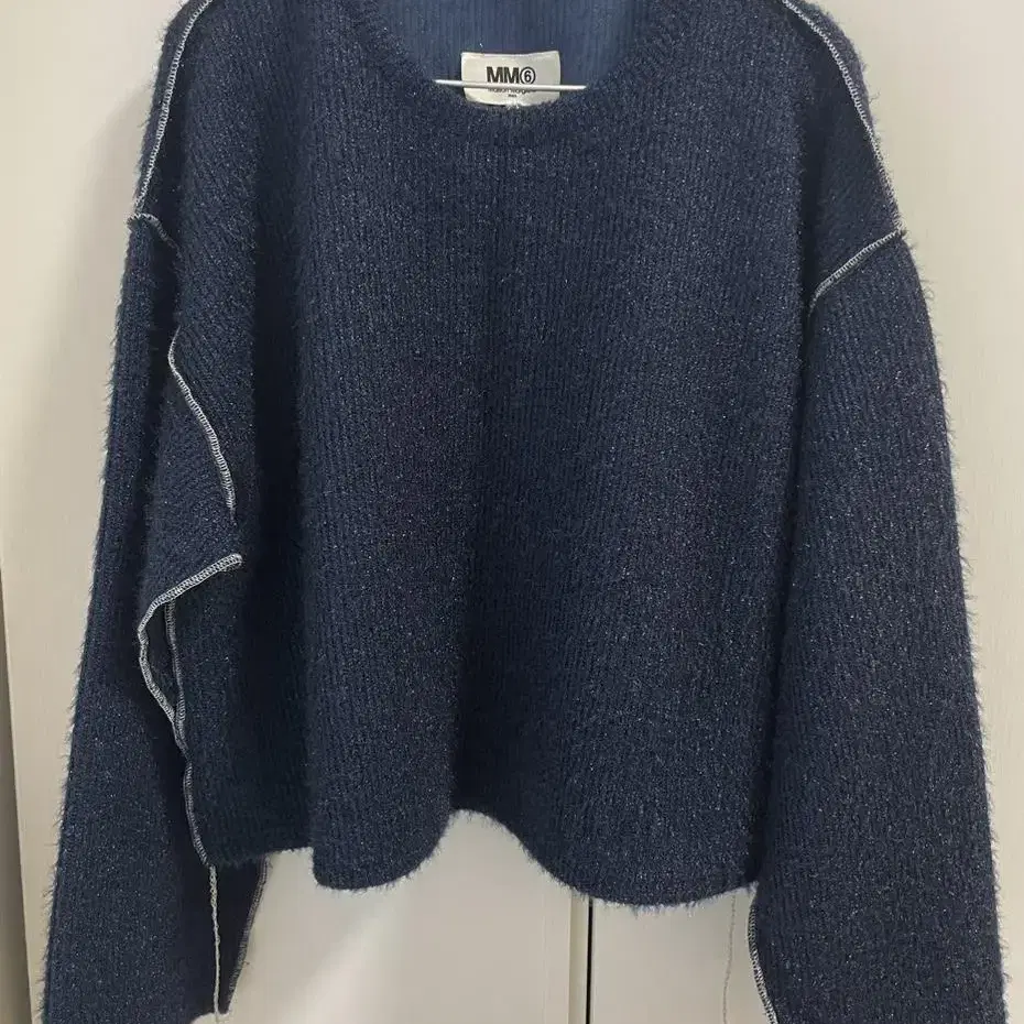 MM6 maison margiela blue top