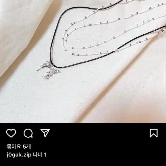 빈티지 나비 목걸이