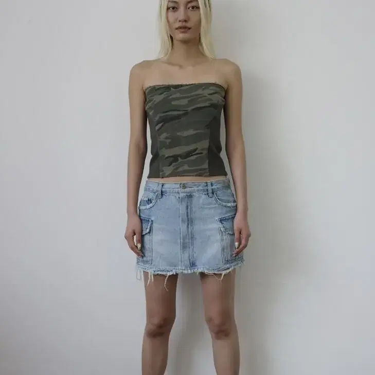 Seo 에스이오 RAW EDGE TUBE TOP CAMO 카모 튜브탑