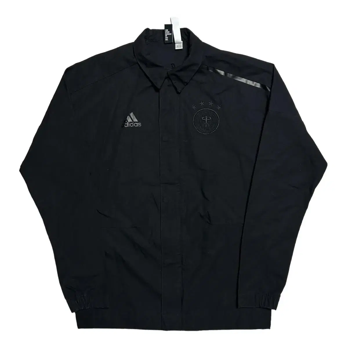 adidas Germany All Black Cotton Woven Jacket (M)