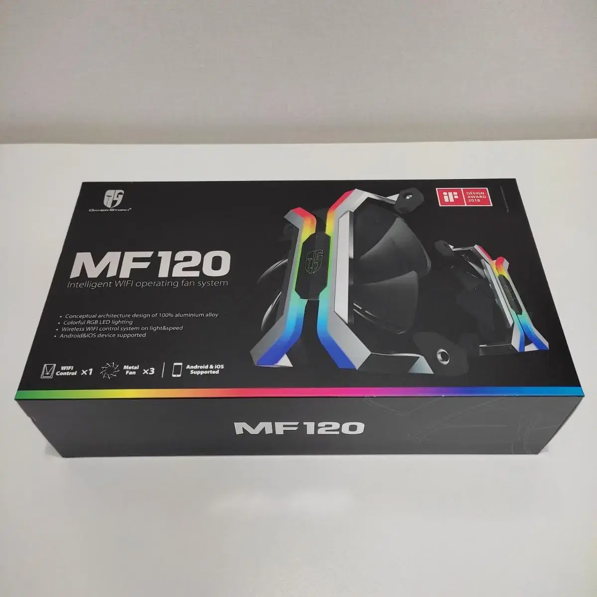 [미개봉] 딥쿨 게이머스톰 MF120 RGB 트리플 패키지