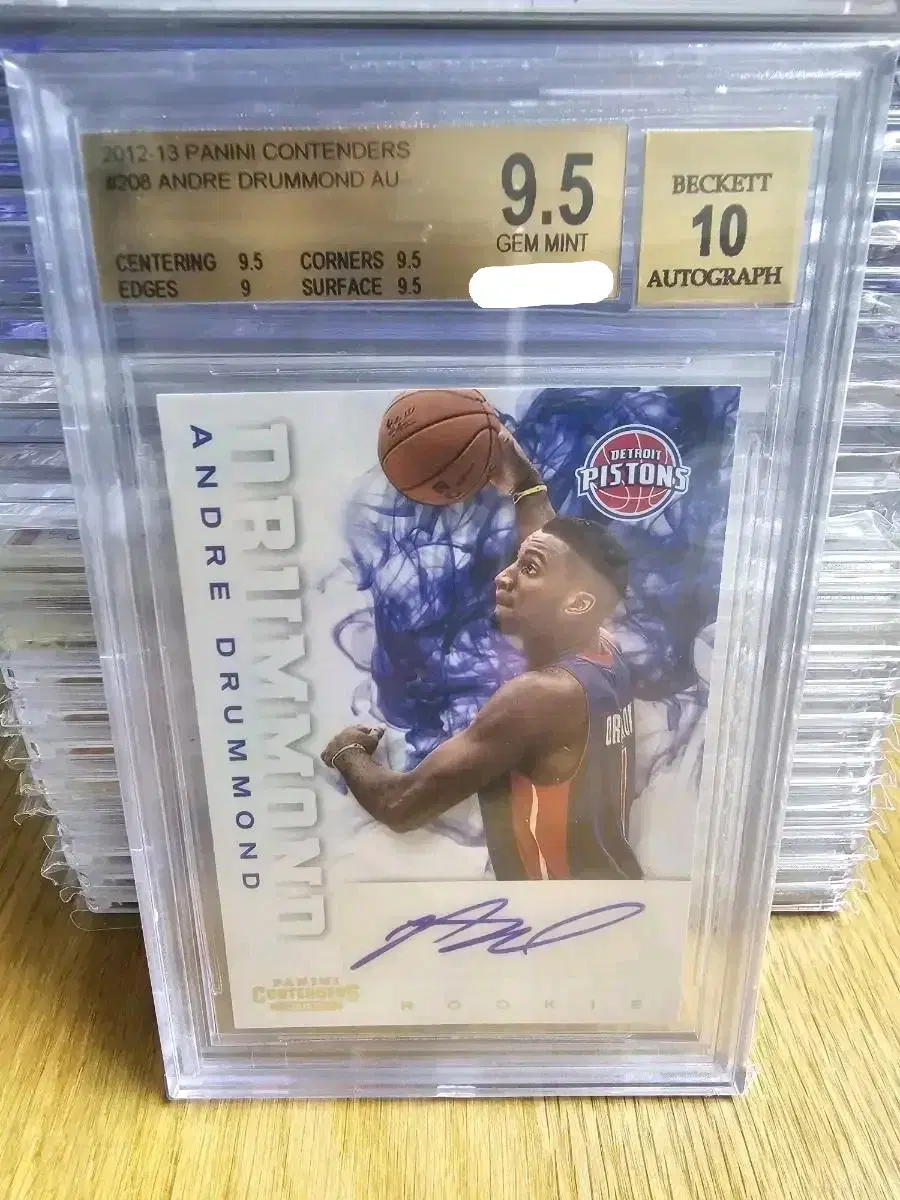 2012 Contenders Andre Drummond Auto RC BGS 9.5