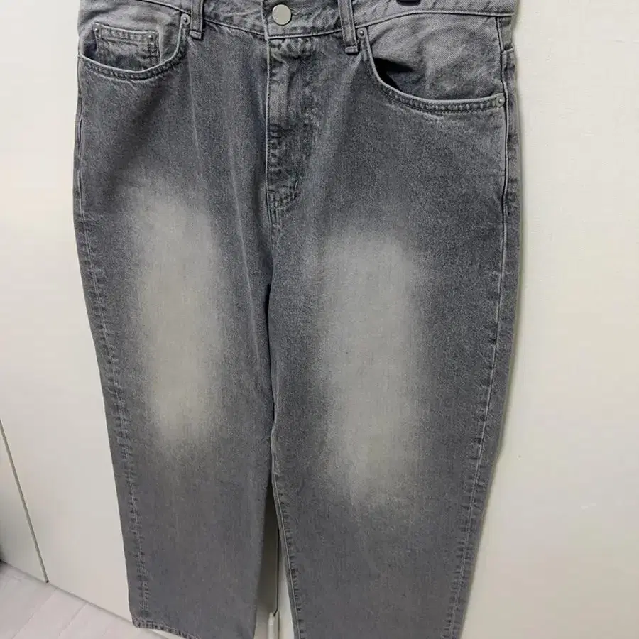 라벨아카이브 pure brushed loose fit jeans gray