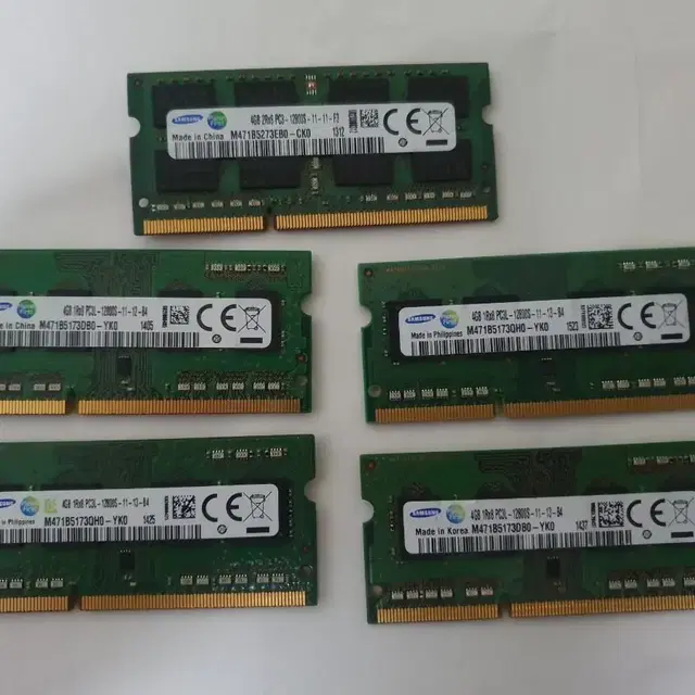 삼성 노트북 램 ddr3 4gb * 5개 일괄