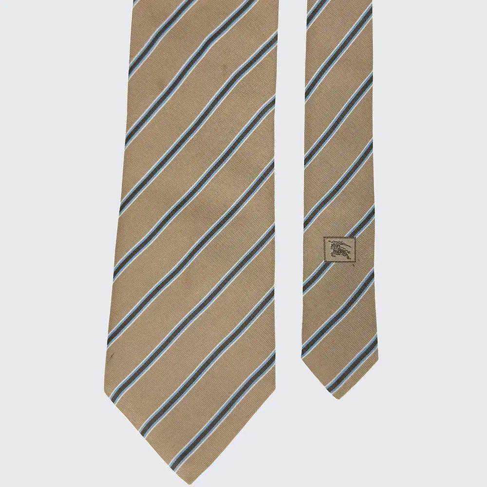 Burberry BURBERRY Striped Tie Silk Dog Vintage (19757)