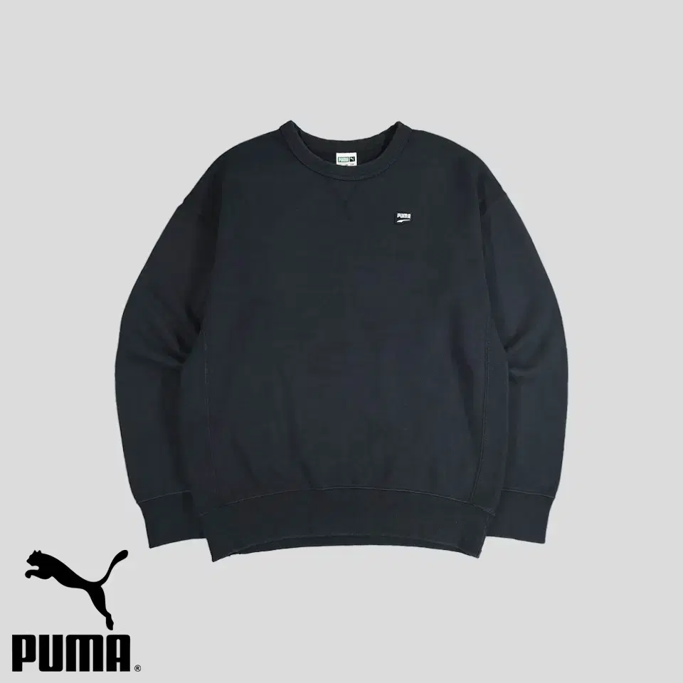 Puma Puma Pigment Black Club Sneaker Patch Crew Neck Sweatshirt M