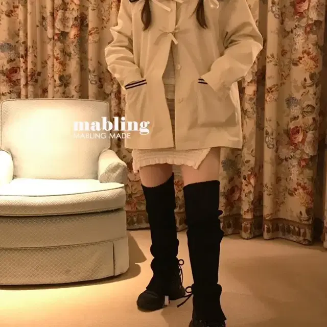 mabling/마블링 ribbon sailor jacket