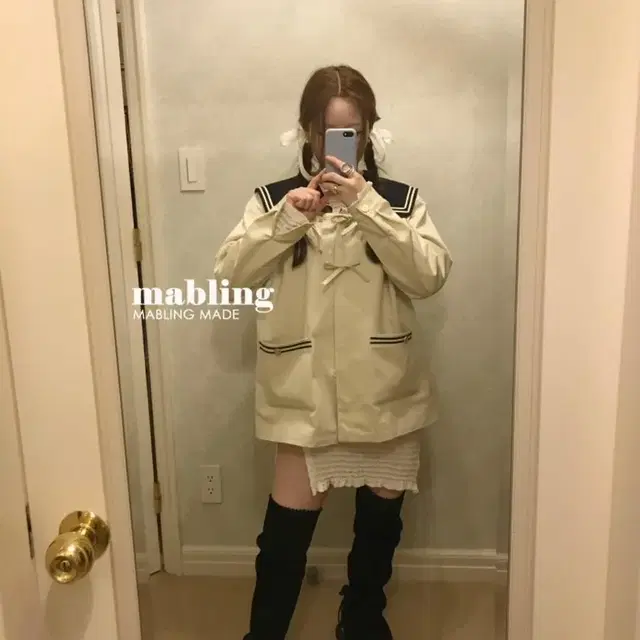 mabling/마블링 ribbon sailor jacket