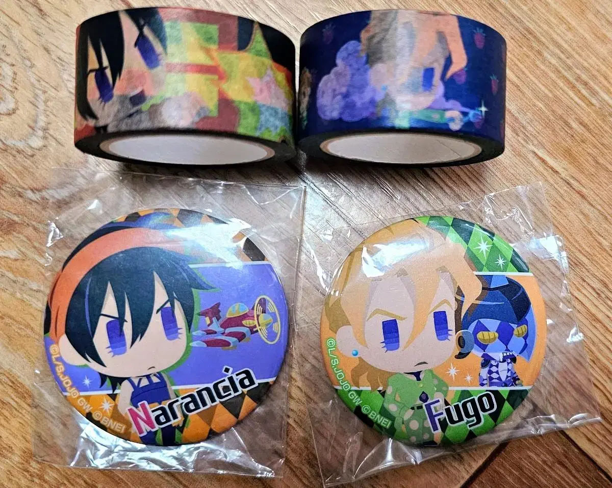 JoJo's Naranja Fugo Pita Pata Pops, masking tape