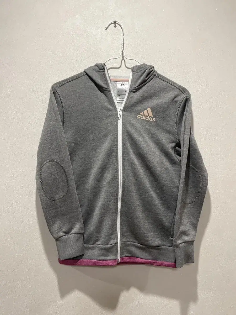 Adidas gray baby pink hooded jersey