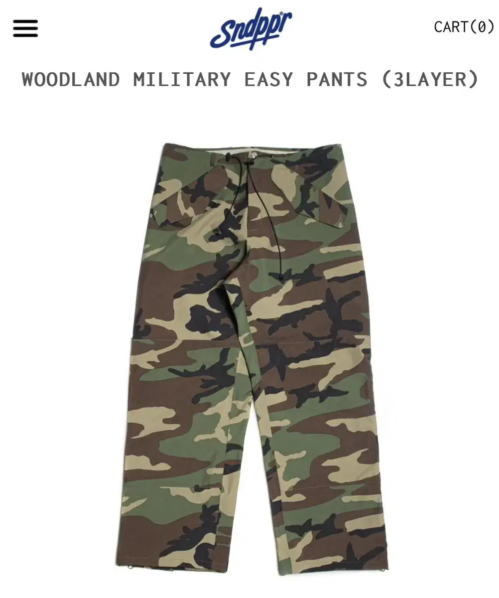 Sandpiper Woodland Military Pants Size 3