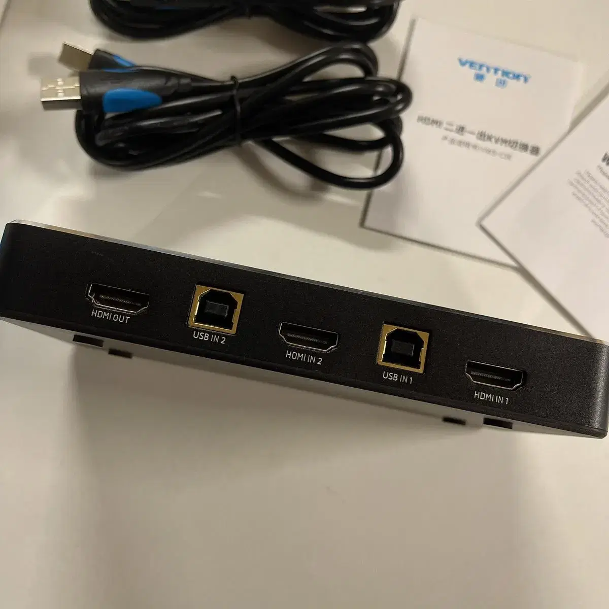 벤션 2 to 1 4K HDMI USB 포터블 KVM 스위치