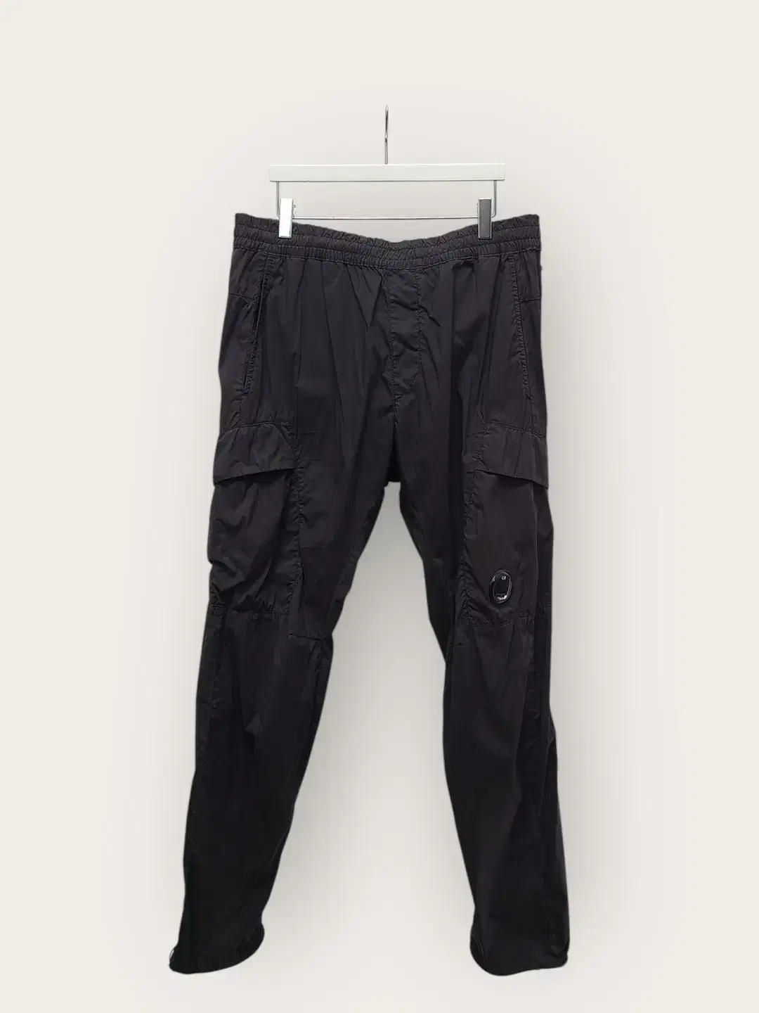 [50] CP Company Black Ren Waffen Logo Stretch Pants