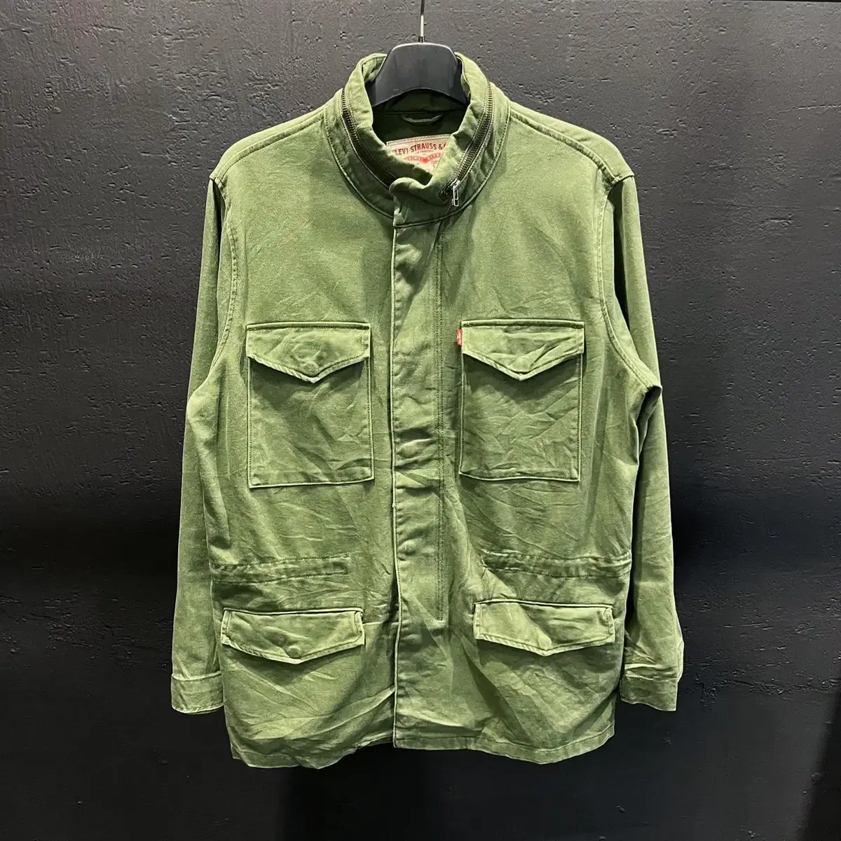 Levi's Khaki Multipocketed High-Neck Detail Vintage Work Jacket