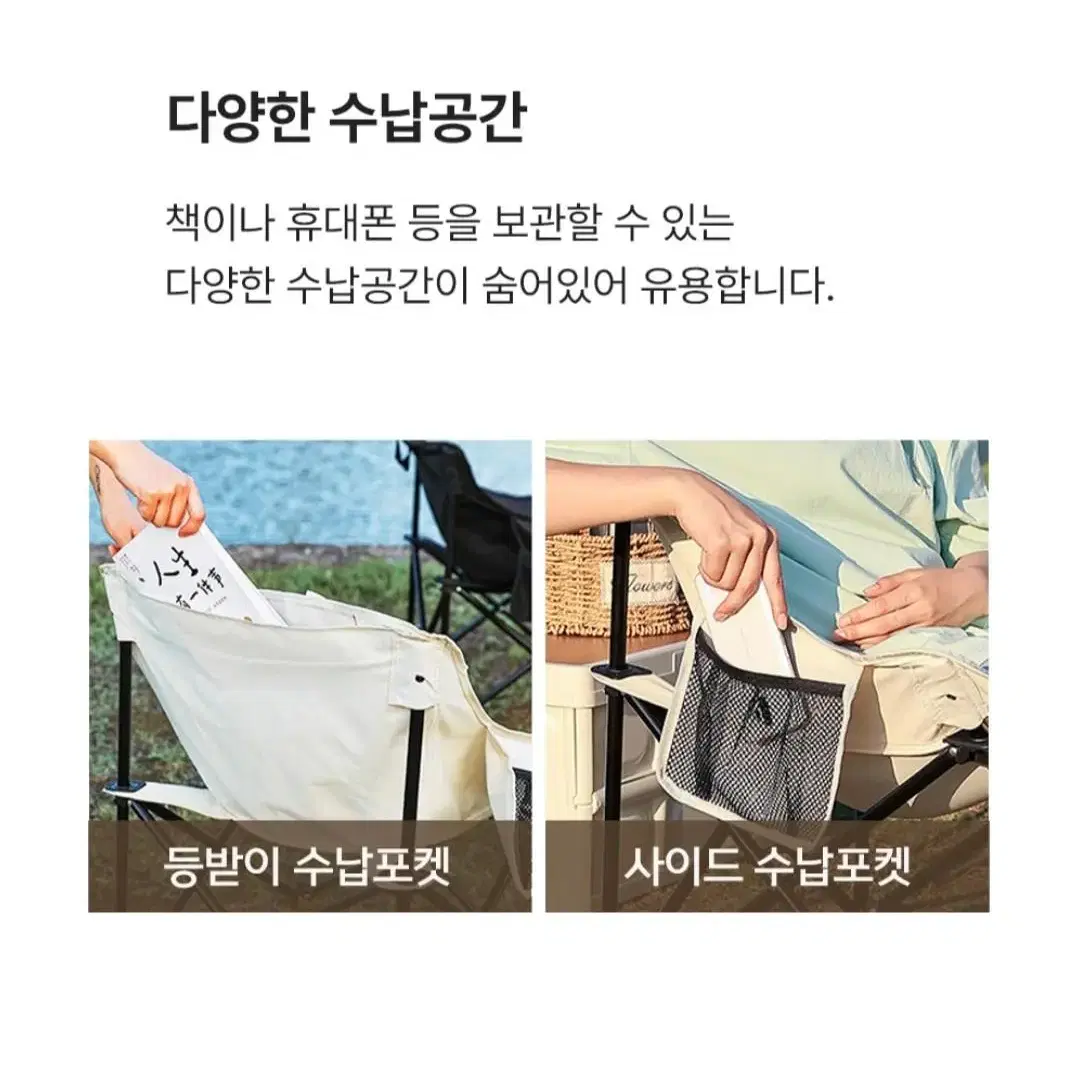 릴렉스 캠핑 의자 피크닉 폴딩 체어 가방 포함 여행 한강