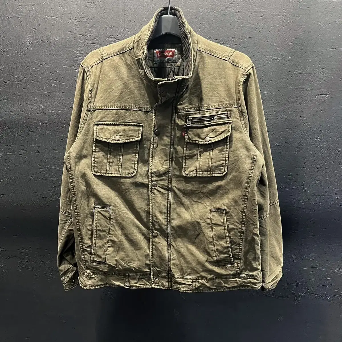 Levi's Khaki Brown Multi-Pocket Vintage Wash Work Jacket