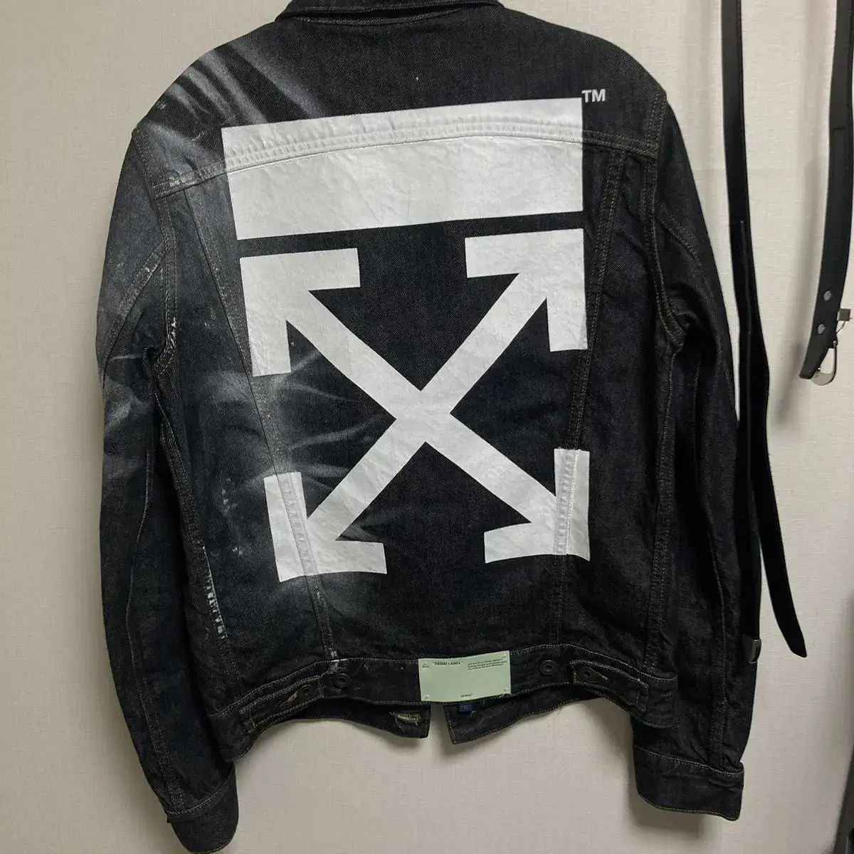 Off-white black and blue denim jacket