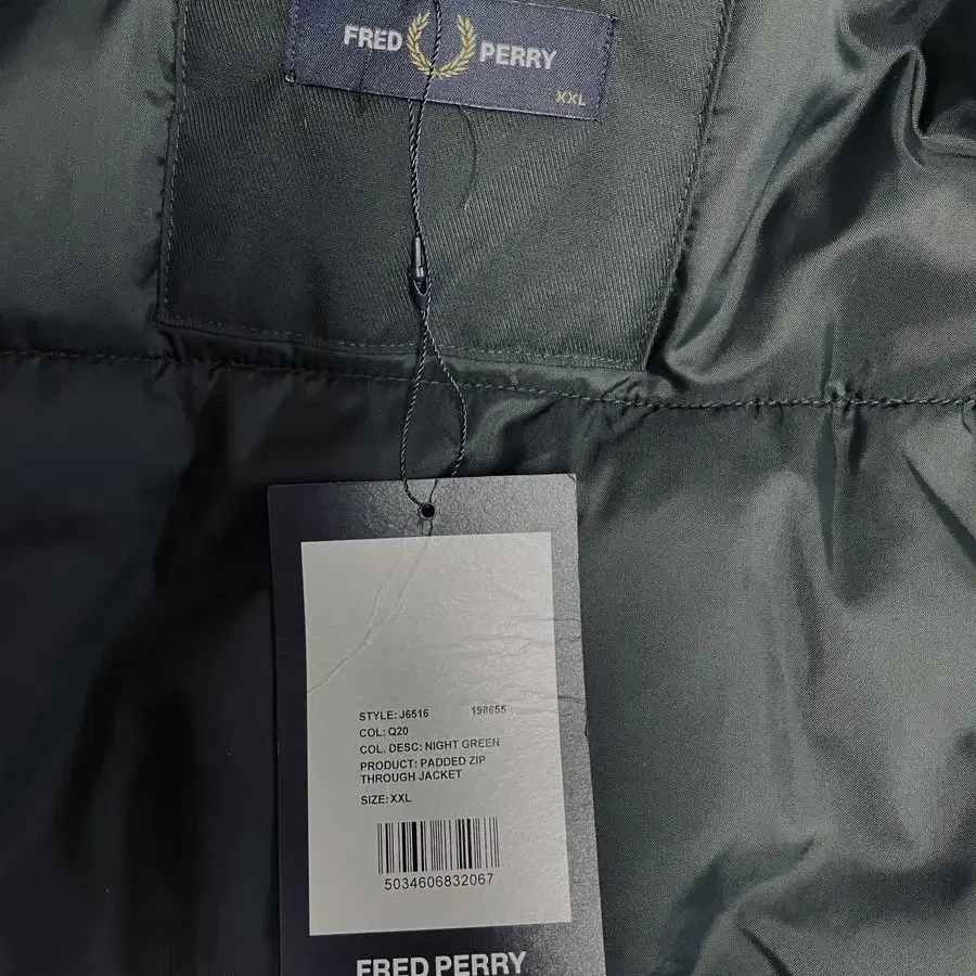 [새상품] fred perry 패디드 파카 XXL