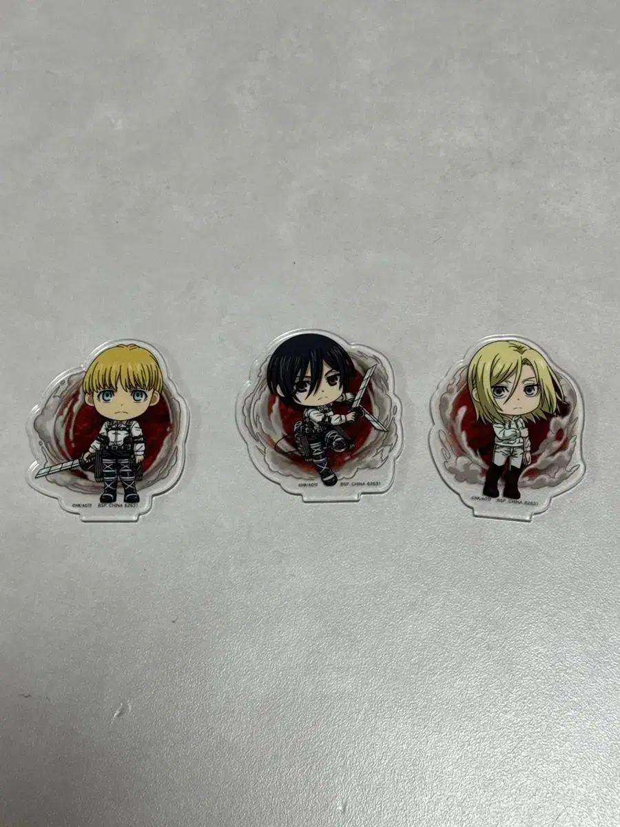 Attack on Titan Armin Mikasa Annie Acrylic Stand