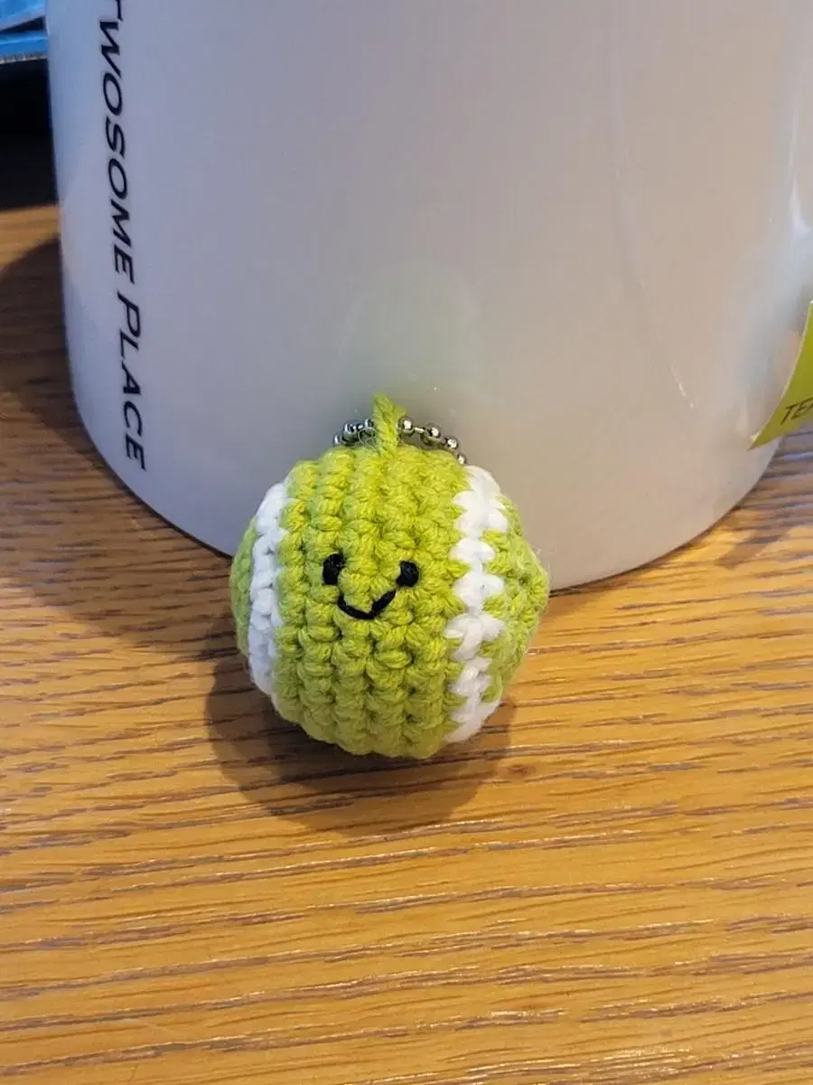 Tennis ball keyring