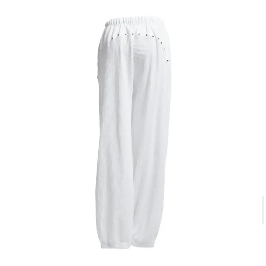 오도어 Grunge stud pants in white