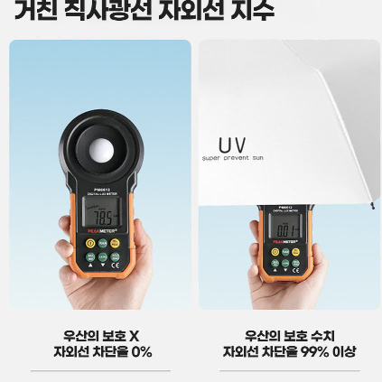 자외선차단 99% UPF50+ 양산우산 양우산 블랙 기술평가우수기업