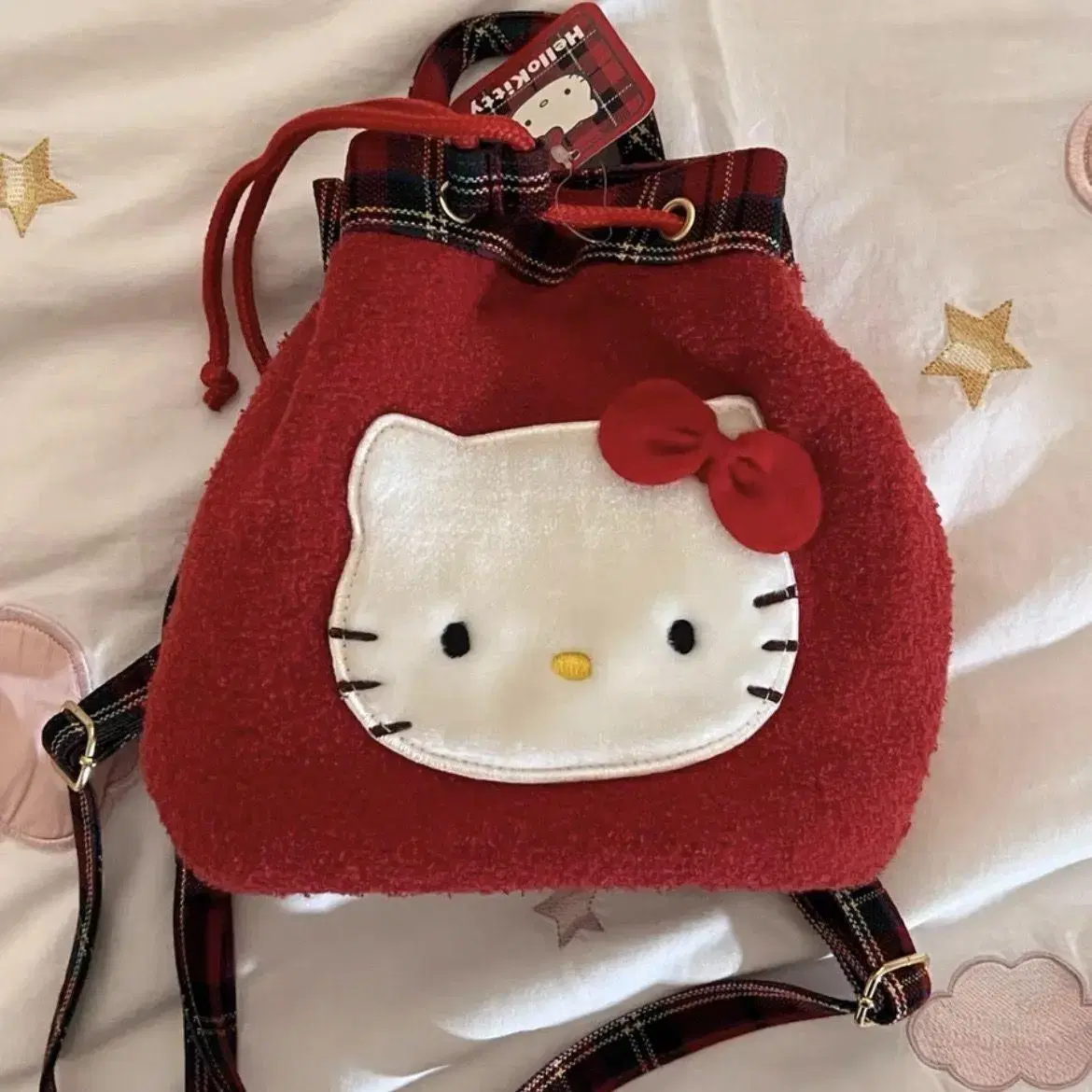 Sideways) Red Kitty Poggle Backpack