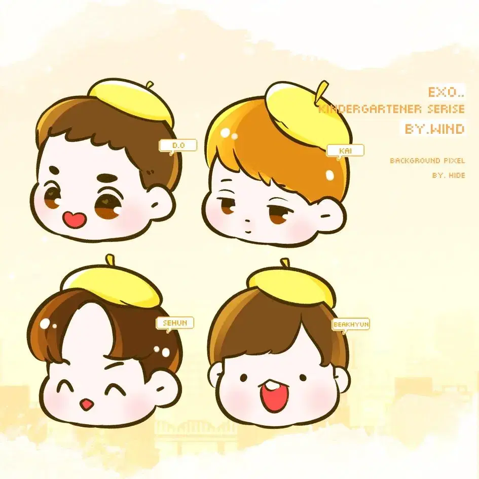 Kai & D.O. & Baekhyun & Sehun "Chick Kindergarten" Chariots