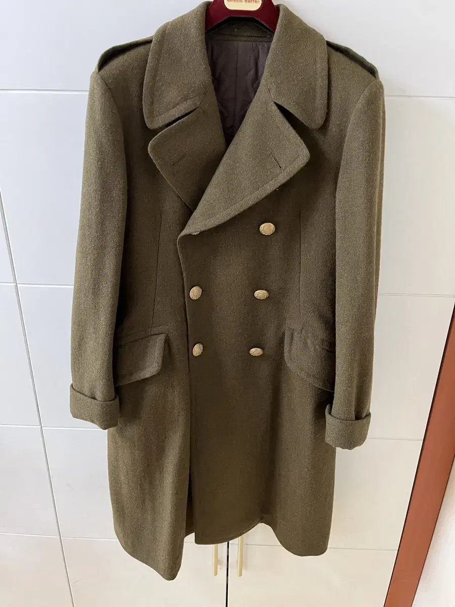 Lardini Military Olive Polo Coat 48 (100)