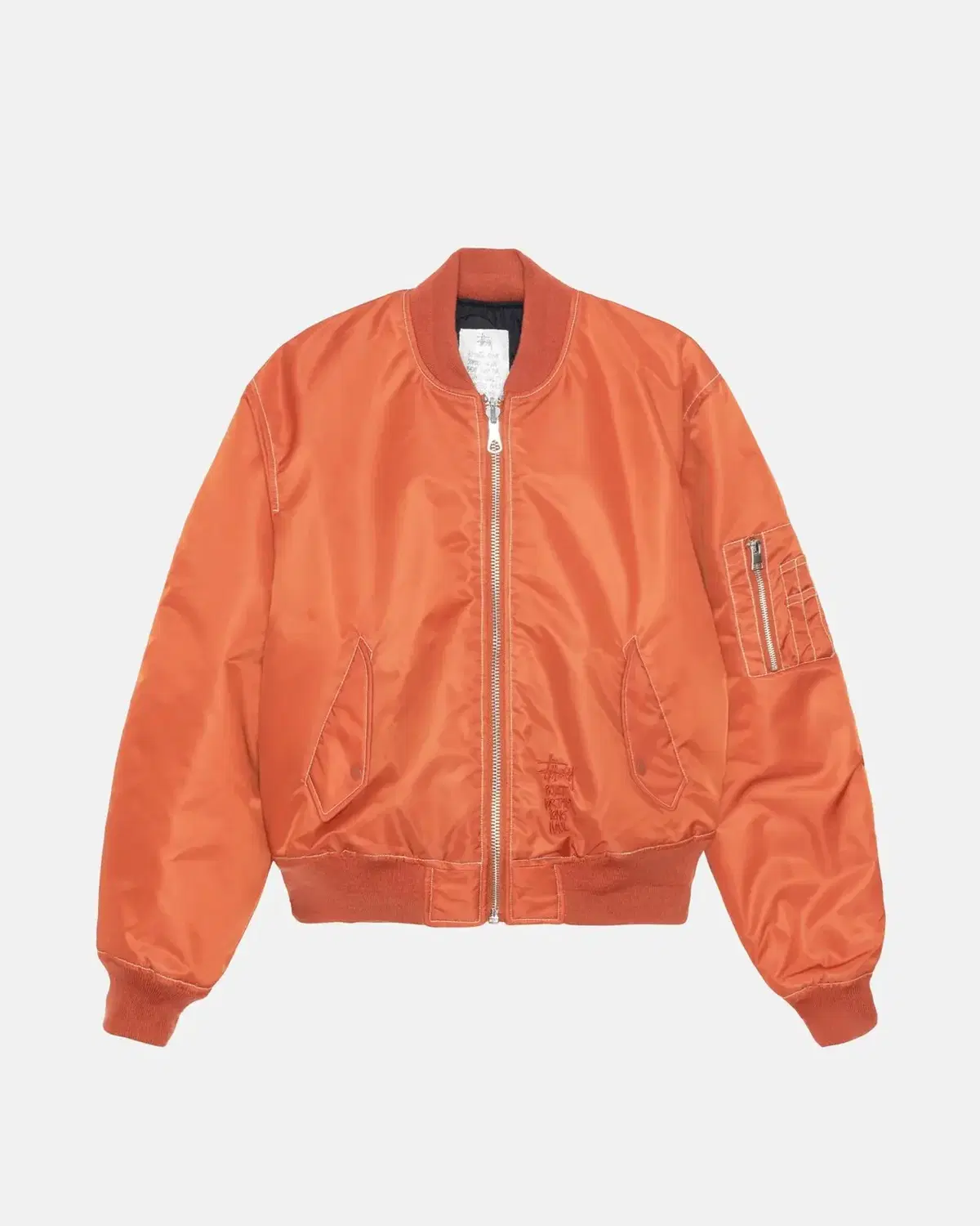 [New] Stussy Built Reversible Bomber Brick/Navy