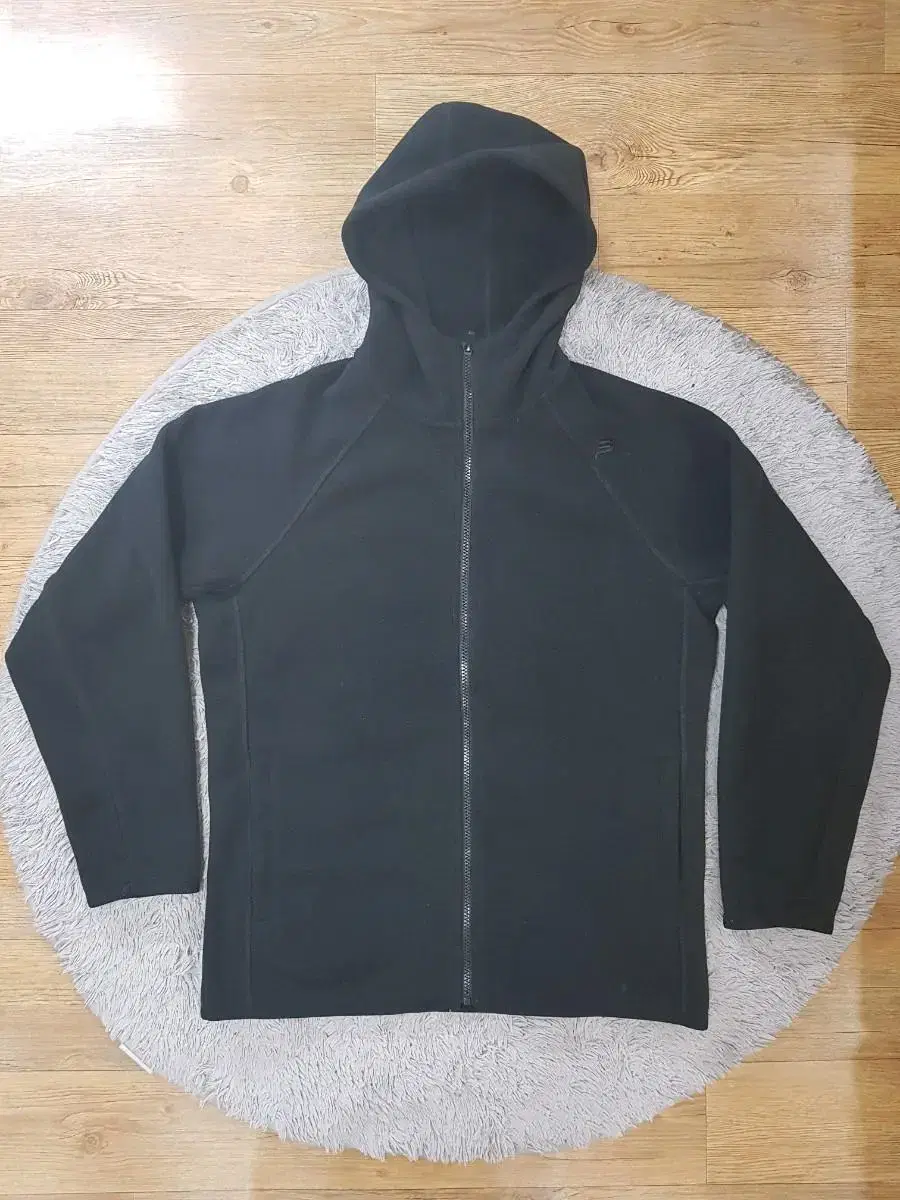 Beanpole hooded zip-up fleece black gray